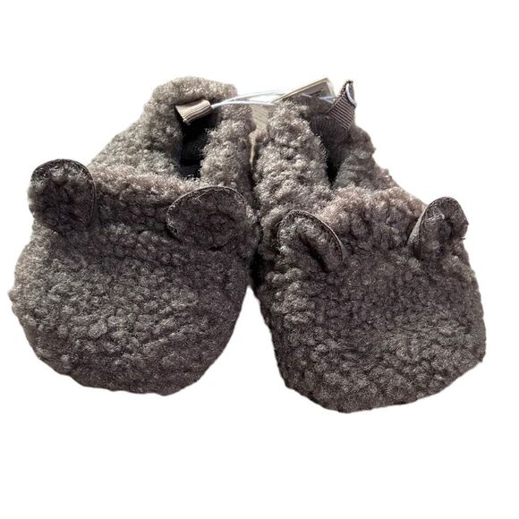 Old Navy Unisex Brown Sherpa Crib Slippers Baby 3-6 Months - Picture 1 of 8